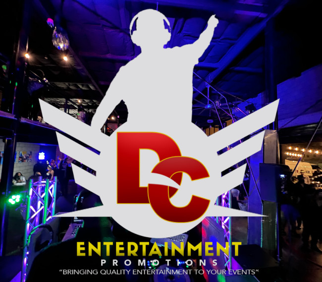 dcenterpromo logo over a backdrop